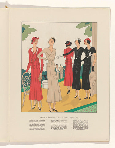 Art - Goût - Beauté, Feuillets de l' élégance féminine, Juin 1932, No. 142, 12e Année, p. 19, H. Rouit, 1932 Canvas Print