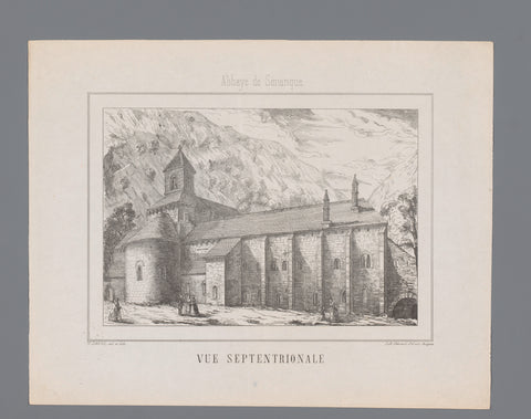 View of the north side of the Abbey of Sénanque, T. Laval, 1855 Canvas Print