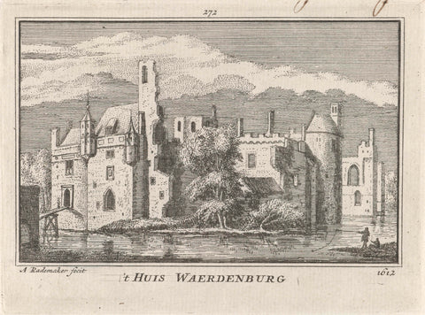 Ruins of Waardenburg Castle, Abraham Rademaker, 1727 - 1733 Canvas Print