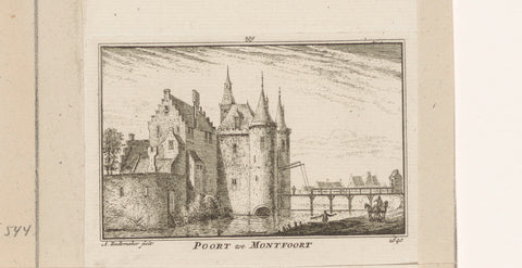 View of Montfoort Castle, 1640, Abraham Rademaker, 1725 - 1803 Canvas Print