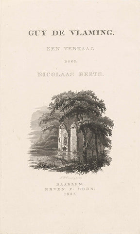 Title page for: Nicolaas Beets, Guy de Vlaming. 1837, Henricus Wilhelmus Couwenberg, 1837 Canvas Print