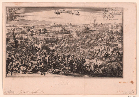 Battle of Seneffe, 11 August 1674, anonymous, 1674 - 1675 Canvas Print