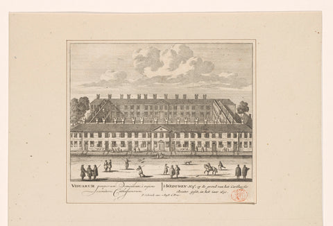 View of the Huis sitting Weduwenhof (Kartuizerhof) in Amsterdam, anonymous, 1757 - 1766 Canvas Print