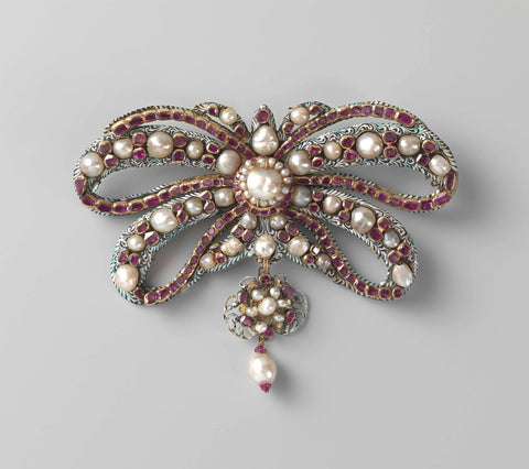 Bow brooch, anonymous, c. 1650 - c. 1675 Canvas Print