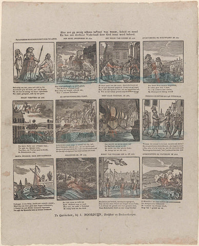 Here you see many a beautiful taf'reel of faithfulness, policy and courage / And how our dear fatherland was sometimes saved by God, Alexander Cranendoncq, 1819 - 1840 Canvas Print