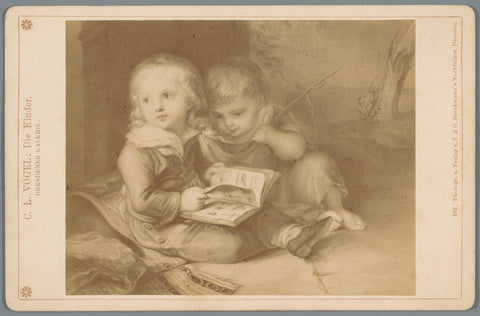 Photo reproduction of painting Die Kinder by C.L. Vogel, Dresdner Galerie, F. & O. Brockmann's Nachfolger, c. 1870 - c. 1890 Canvas Print