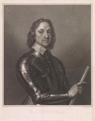 Portrait of Oliver Cromwell, Francesco Bartolozzi, 1802 Canvas Print