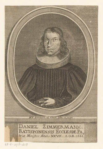 Portrait of Daniel Zimmermann, Matthias van Sommer, 1666 Canvas Print