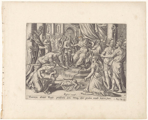 Judgement of Salomo, Hans Collaert (I) (attributed to), 1596 - 1643 Canvas Print