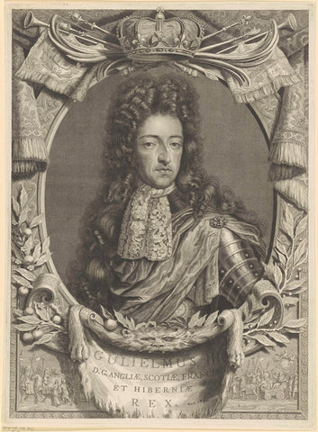 Portrait of William III, Prince of Orange, Pieter van Gunst, 1688 - c. 1731 Canvas Print