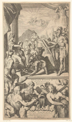 Titelprent voor 'Atlas nouveau, contenant tous les parts du monde' van Guillaume Delisle, Romeyn de Hooghe, 1730 Canvas Print