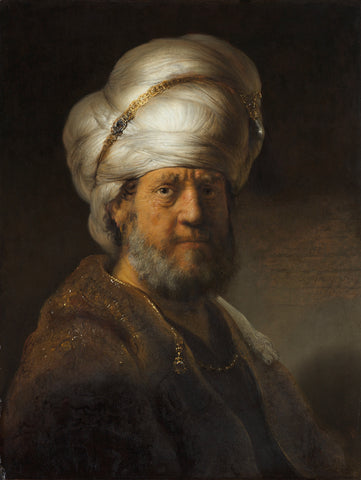 Man in Oriental Clothing, Rembrandt van Rijn, 1635 Canvas Print