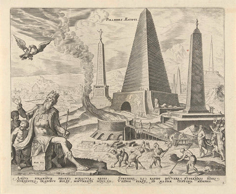 Pyramids of Egypt, Philips Galle, 1581 - 1633 Canvas Print