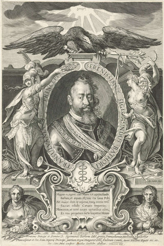 Portrait of Sigismund Báthory, Prince of Transylvania, Aegidius Sadeler, 1607 Canvas Print