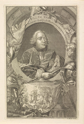 Portret van Willem IV, prins van Oranje-Nassau, Gerard Sibelius, c. 1755 - 1785 Canvas Print