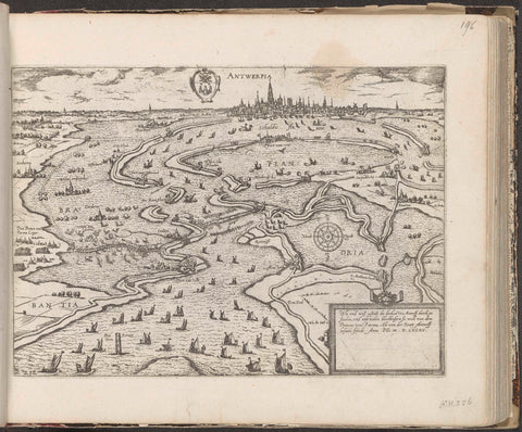 Dikes pierced near Antwerp, 1585, Frans Hogenberg, 1587 - c. 1591 Canvas Print