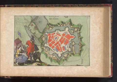 Map of Le Quesnoy, anonymous, 1735 Canvas Print