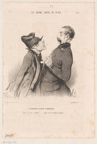 Altercation between a man and a boy, Honoré Daumier, 1844 Canvas Print