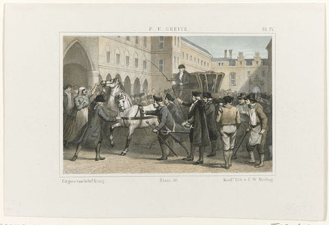 Attack on the carriage of the deputies of Dordrecht, 1786, anonymous, 1845 - 1855 Canvas Print