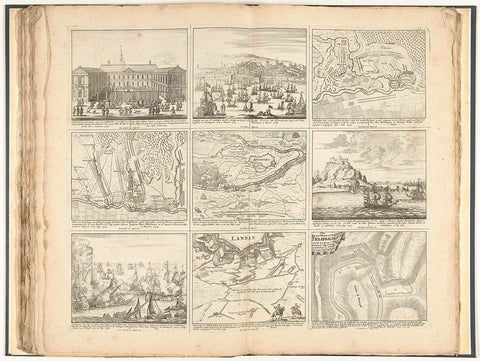 Schouwtoneel van den oorlog (blad V), 1704, Pieter Schenk (I), 1741 - 1769 Canvas Print