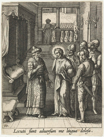 Christ back with Pilate, Adriaen Collaert, 1570- 1618 Canvas Print