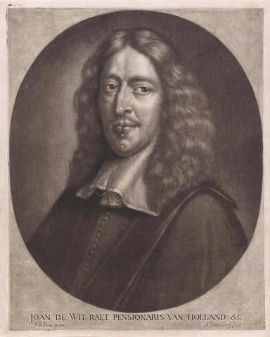 Portret Johan de Witt, Abraham Bloteling, c. 1660 - before c. 1690 Canvas Print