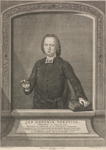 Portrait of Jan Hendrik Vorstius, Jacob Houbraken, 1776 Canvas Print