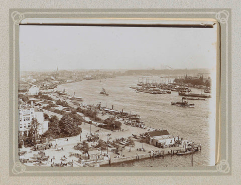 View of the Maas in Rotterdam, left Hotel Smits aan de Oude Haven, Folkert Idzes de Jong, c. 1905 - c. 1907 Canvas Print