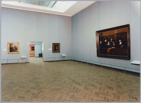 Room with three paintings, on the left a view of two other rooms, c. 1991 - c. 1992 Canvas Print