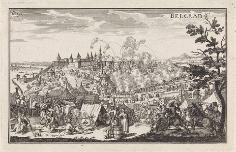 Siege of Belgrade in 1688, Justus van den Nijpoort, 1694 Canvas Print