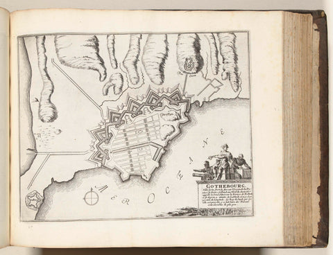 Map of Gothenburg, ca. 1693-1696, anonymous, 1693 - 1696 Canvas Print