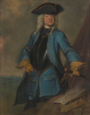 Gerrit Sichterman (1688-1730). Quartermaster-General of the Cavalry, Colonel of the Oranje-Groningen Infantry Regiment, Commandant of Grave, Cornelis Troost, c. 1725 Canvas Print