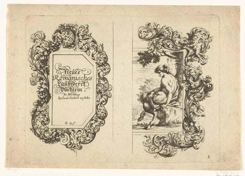 Title page and half list on female figure, Susanne Maria von Sandrart, 1668 - 1708 Canvas Print