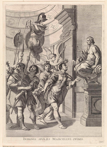 Marcellus sacrifices captured armor to Jupiter, Jacob Neefs, 1636 Canvas Print