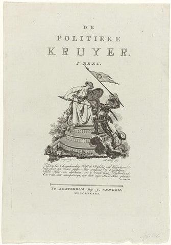 Title page for: De Politieke Kruyer, dl. 1, 1783, Theodoor King, 1783 Canvas Print