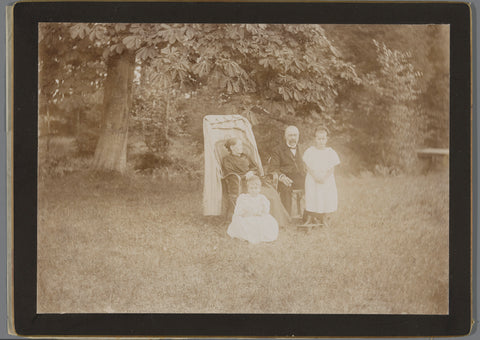 Group portrait of Lucas Jonker, Johanna Geertruida Jonker Nije and two children, Cornelia Hendrika Jonker (attributed to), 1896 Canvas Print