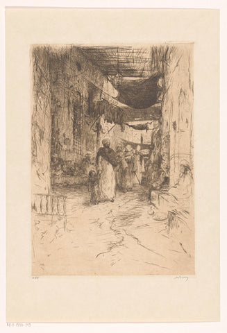 Covered street in Cairo, Marius Bauer, 1922 Canvas Print