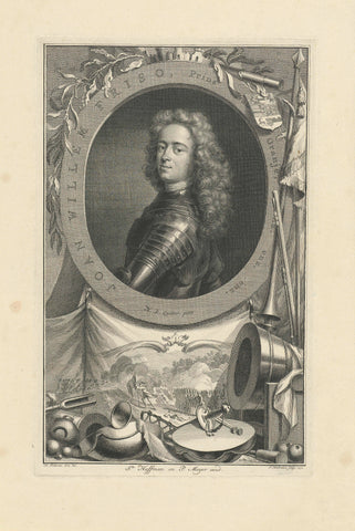 Portrait of Johan Willem Friso, Prince of Orange-Nassau, Jacob Houbraken, 1752 Canvas Print