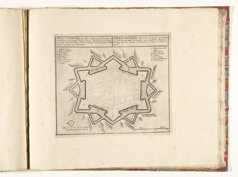 Map of Pfalzburg, c. 1701-1713, Abraham Allard, 1701 - 1714 Canvas Print