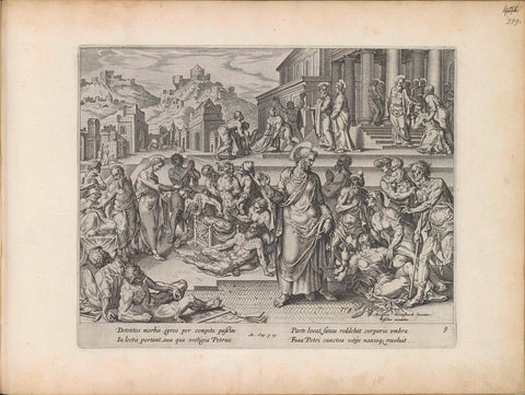 Peter heals the sick with his shadow, anonymous, 1643 Canvas Print