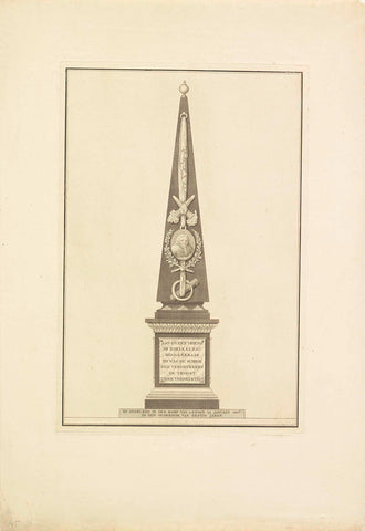 Memorial column for Jean Luzac, 1807, anonymous, 1807 Canvas Print