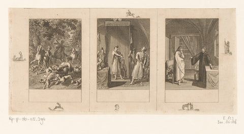 Three performances from the history of Poland, Daniel Nikolaus Chodowiecki, 1796 Canvas Print