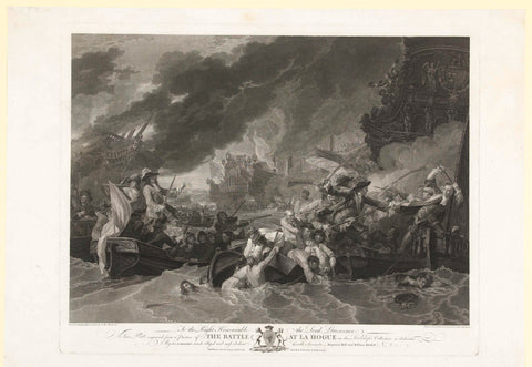 The Battle of Cape La Hogue, 1692, William Woollett, 1781 Canvas Print