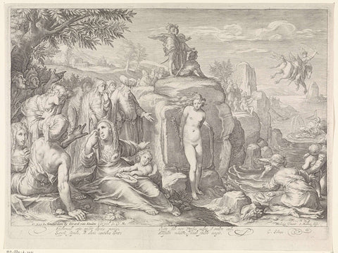 Andromeda Chained to the Rock, Jacob Matham, 1688 - 1727 Canvas Print