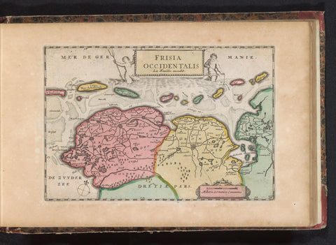 Map of Friesland and Groningen, anonymous, 1735 Canvas Print