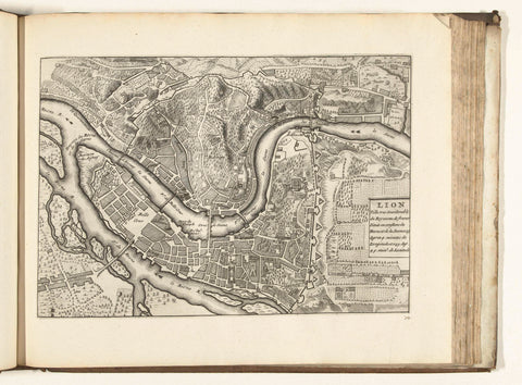 Map of Lyon, 1726, anonymous, 1726 Canvas Print