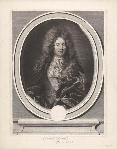 Portrait of Charles Colbert, Gerard Edelinck, 1691 Canvas Print