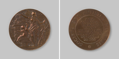 Medal awarded to the foreign jury members of the World's Fair in Paris, 1900, Daniel Dupuis, 1900 Canvas Print