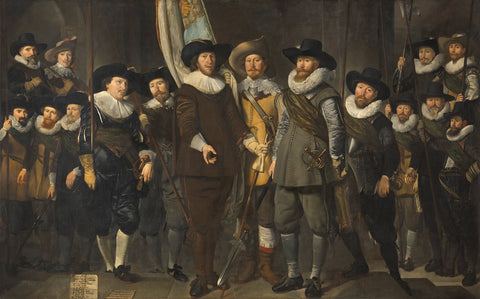 Officers and other Civic Guardsmen of the IIIrd District of Amsterdam, under the Command of Captain Allaert Cloeck and Lieutenant Lucas Jacobsz Rotgans, Thomas de Keyser, 1632 Canvas Print