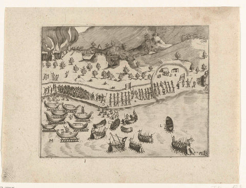 Conquest of the fortress of Tidore, 1605, anonymous, 1644 - 1646 Canvas Print